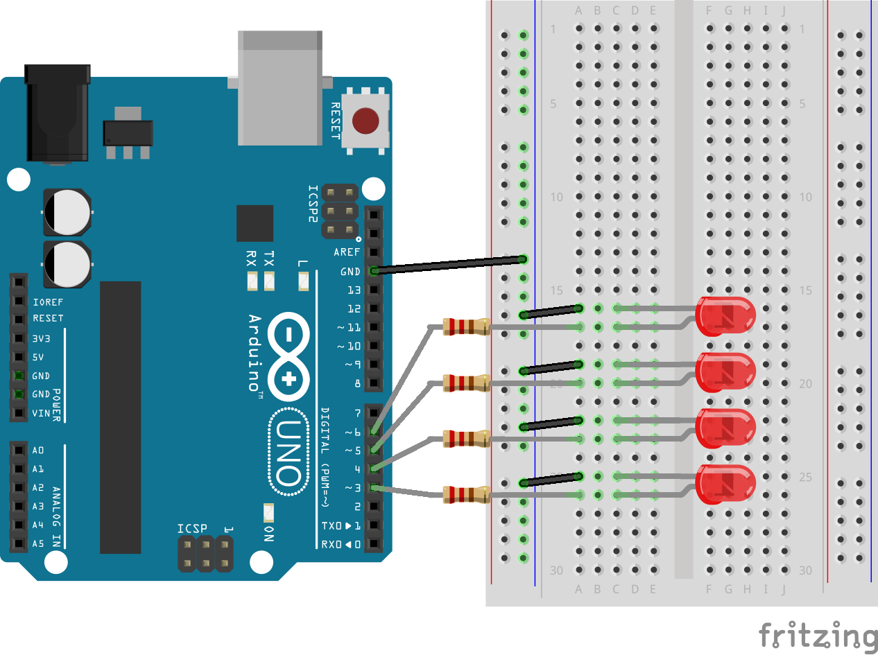 Fritzing Diagram for Example Program